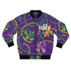 PURPLE MARDI GRAS TIME BOMBER JACKET