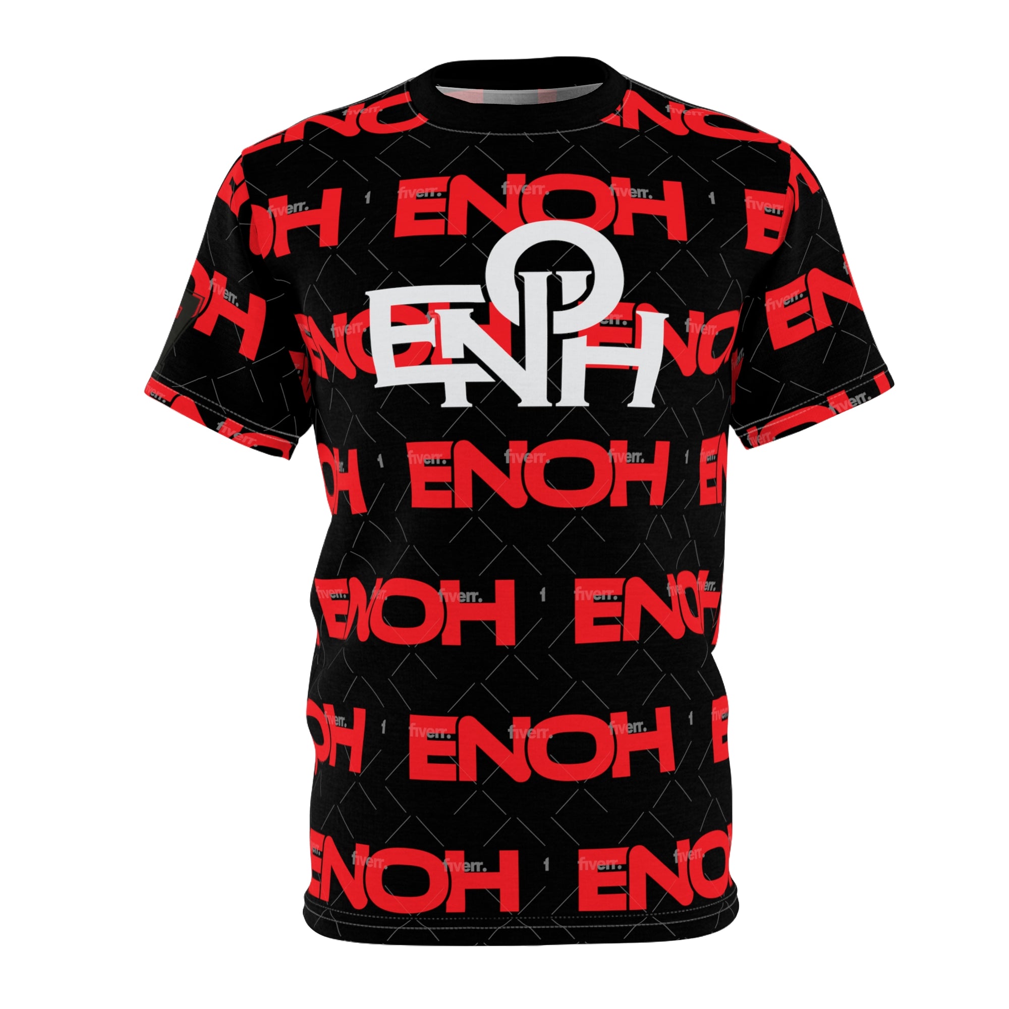 BLACK ENOH PATTERN TEE