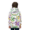 WHITE MARDI GRAS TIME CHILDREN&#39;S HOODIE