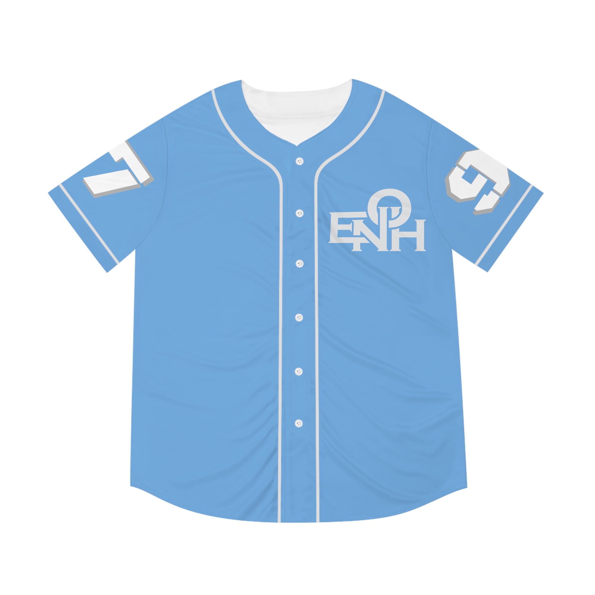 LIGHT BLUE/BLACK ENOH BASEBALL JERSEY