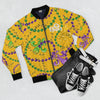 GOLD MARDI GRAS BOMBER JACKET