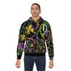 BLACK MARDI GRAS TIME ZIP HOODIE