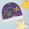 It&#39;s Mardi Gras Time Baby Beanie Purple