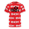 RED ENOH PATTERN TEE