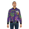 PURPLE MARDI GRAS TIME BOMBER JACKET