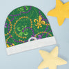 It&#39;s Mardi Gras Time Baby Beanie Green