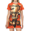 ORANGE BOUNCE T-SHIRT DRESS