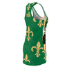 GREEN BOUNCE RACERBACK DRESS