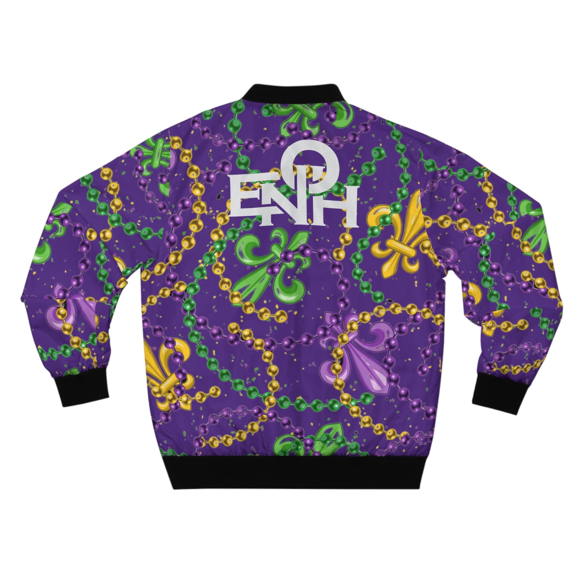 PURPLE MARDI GRAS TIME BOMBER JACKET