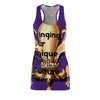 PURPLE BOUNCE RACERBACK DRESS