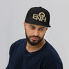 ENOH BLACK &amp; GOLD FLAT BILL CAP