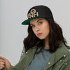 ENOH BLACK &amp; GOLD FLAT BILL CAP