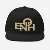 ENOH BLACK &amp; GOLD FLAT BILL CAP