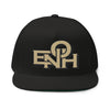 ENOH BLACK &amp; GOLD FLAT BILL CAP