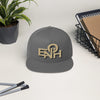 ENOH BLACK &amp; GOLD FLAT BILL CAP