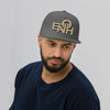 ENOH BLACK &amp; GOLD FLAT BILL CAP