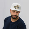 ENOH BLACK &amp; GOLD FLAT BILL CAP